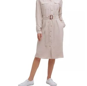 White Calvin Klein Shirtdress